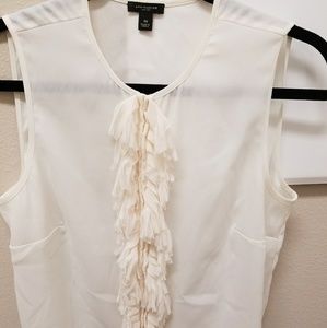 NEW ANN TAYLOR BLOUSE CREAM, SIZE10